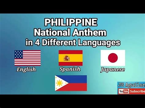PHILIPPINE NATIONAL ANTHEM in 4 Different Languages.